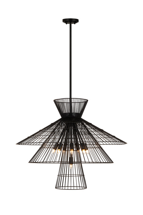 Z-Lite 6015-8MB Eight Light Chandelier, Matte Black