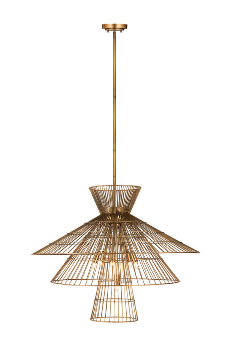 Z-Lite 6015-8RB Eight Light Chandelier, Rubbed Brass