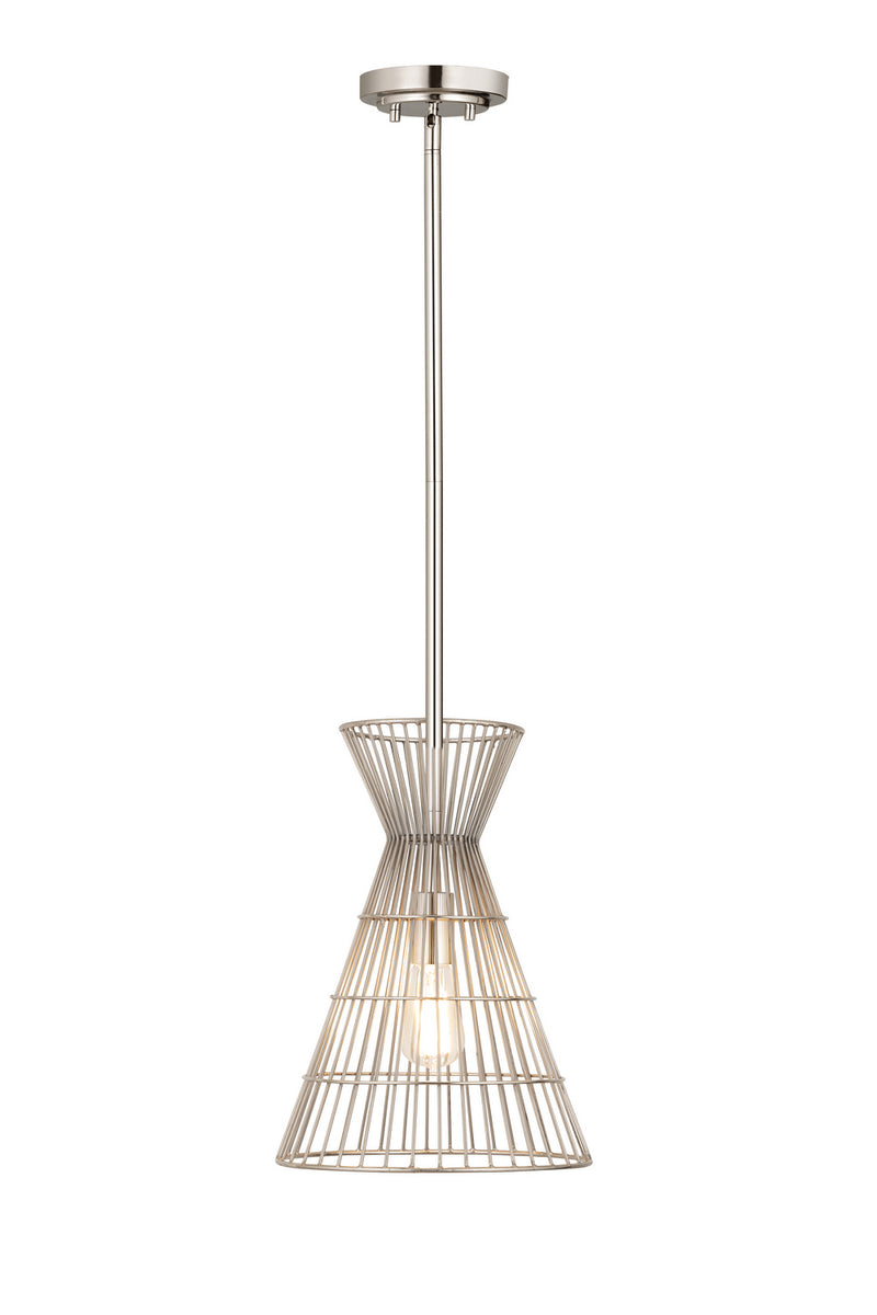 Z-Lite 6015MP-PN One Light Pendant, Polished Nickel