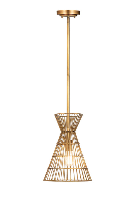 Z-Lite 6015MP-RB One Light Pendant, Rubbed Brass