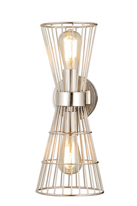 Z-Lite 6015-2S-PN Two Light Wall Sconce, Polished Nickel