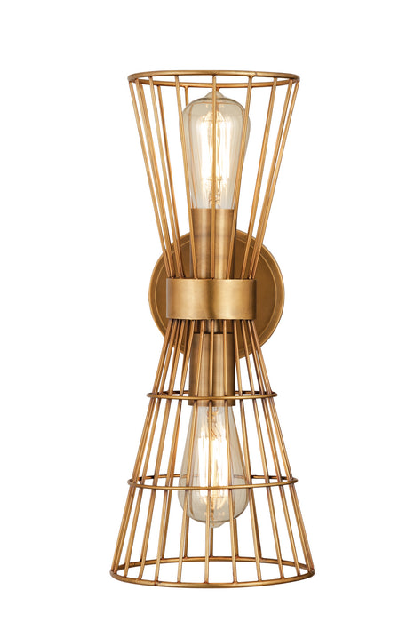 Z-Lite 6015-2S-RB Two Light Wall Sconce, Rubbed Brass