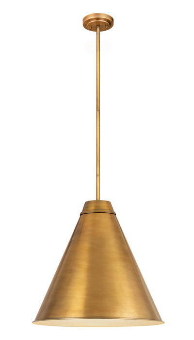 Z-Lite 6011P24-RB One Light Pendant, Rubbed Brass