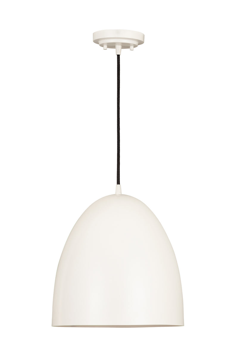 Z-Lite 6012P12-SWH One Light Pendant, Satin White