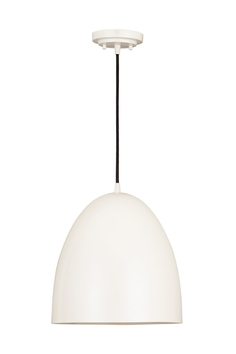 Z-Lite 6012P12-SWH One Light Pendant, Satin White