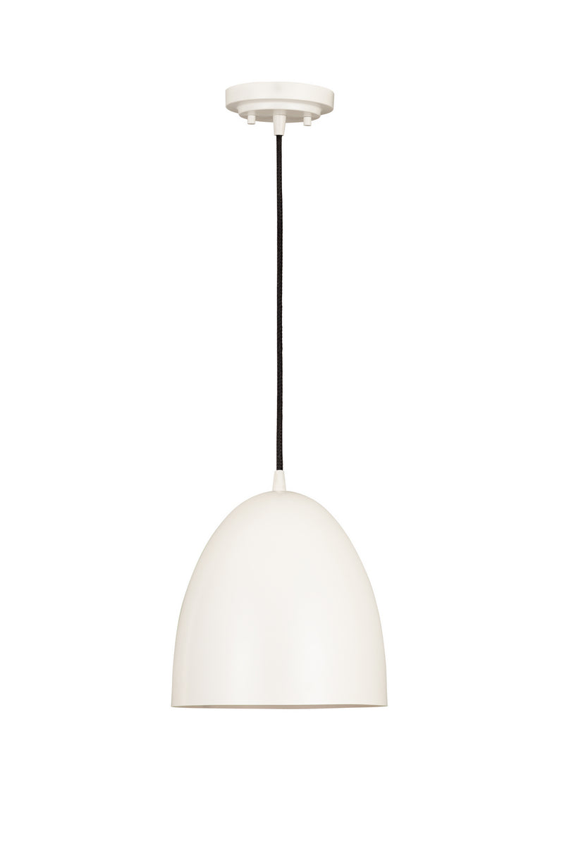 Z-Lite 6012P9-SWH One Light Pendant, Satin White