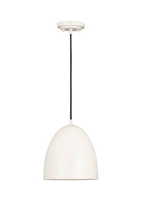 Z-Lite 6012P9-SWH One Light Pendant, Satin White