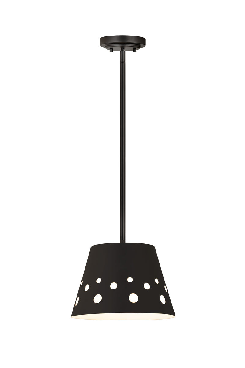 Z-Lite 6014-12MB One Light Pendant, Matte Black