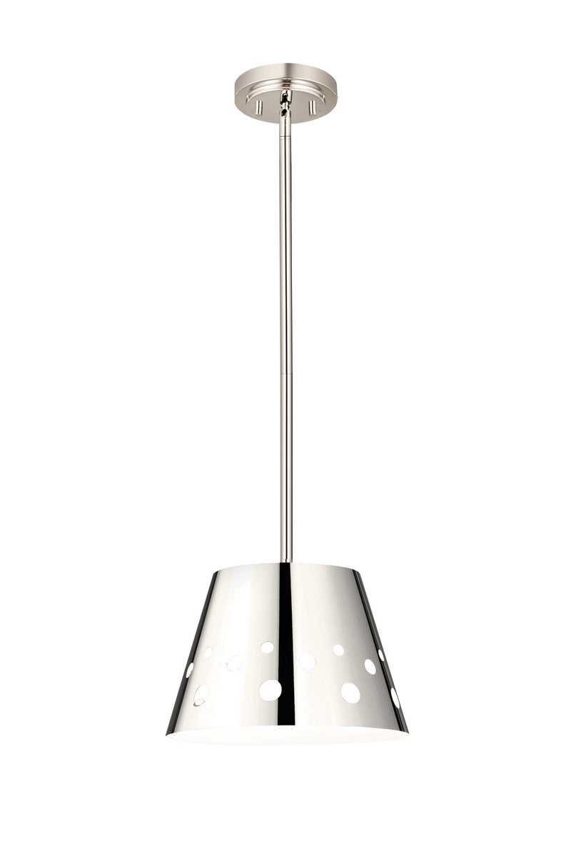 Z-Lite 6014-12PN One Light Pendant, Polished Nickel