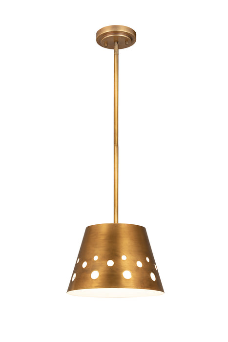 Z-Lite 6014-12RB One Light Pendant, Rubbed Brass