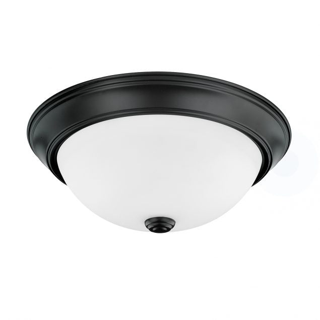 Capital Lighting 214722MB Two Light Flush Mount, Matte Black