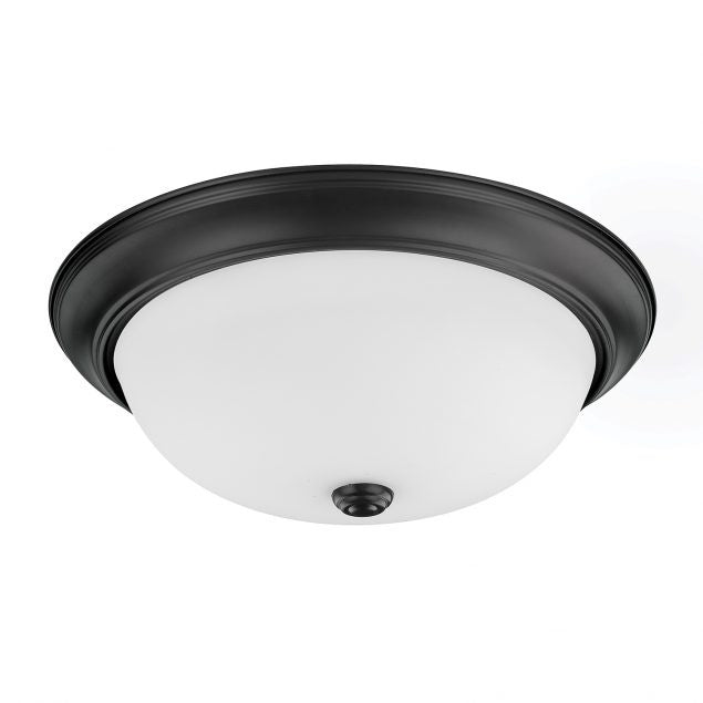 Capital Lighting 214731MB Three Light Flush Mount, Matte Bl,ack
