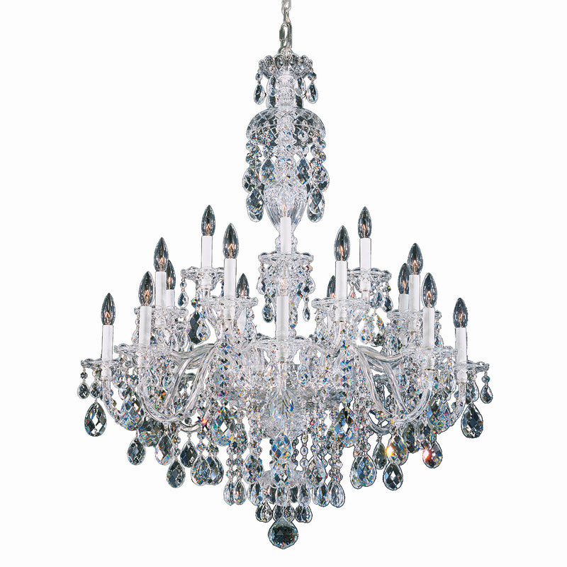 Schonbek 2998-40A 20 Light Chandelier, Silver