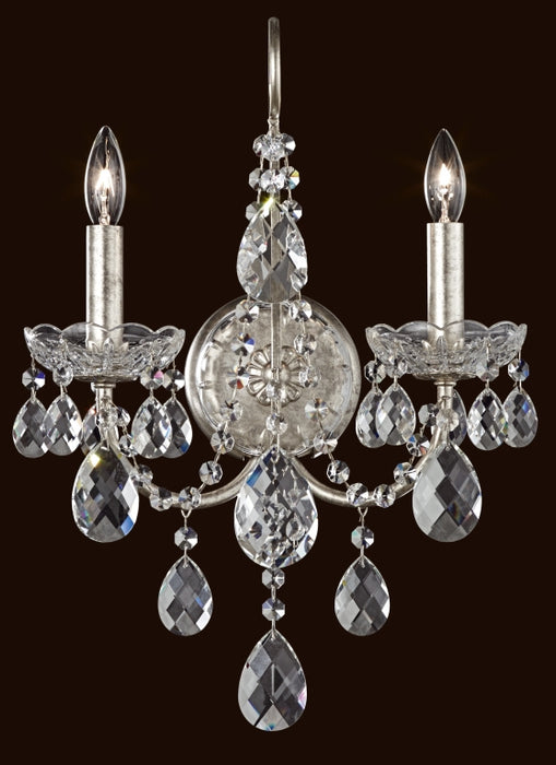 Schonbek ST1939N-48H Two Light Wall Sconce, Antique Silver