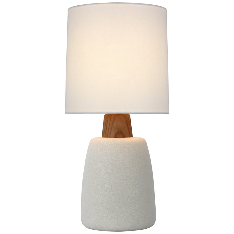 Visual Comfort Signature BBL 3610PRW-L LED Table Lamp, Porous White and Natural Oak