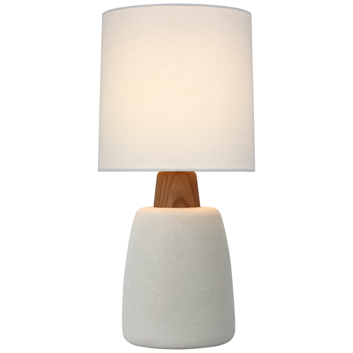 Visual Comfort Signature BBL 3610PRW-L LED Table Lamp, Porous White and Natural Oak