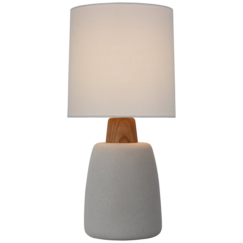 Visual Comfort Signature BBL 3610PRW-L LED Table Lamp, Porous White and Natural Oak