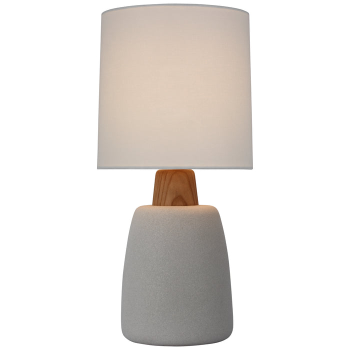 Visual Comfort Signature BBL 3610PRW-L LED Table Lamp, Porous White and Natural Oak