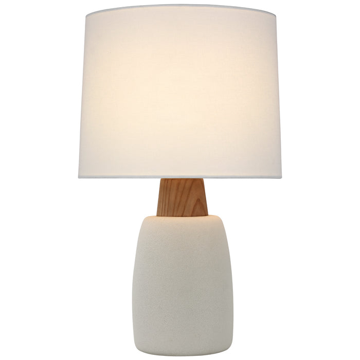 Visual Comfort Signature BBL 3611PRW-L LED Table Lamp, Porous White and Natural Oak