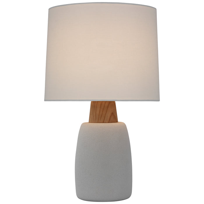 Visual Comfort Signature BBL 3611PRW-L LED Table Lamp, Porous White and Natural Oak