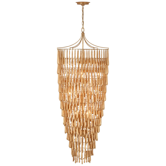 Visual Comfort Signature JN 5135AGL LED Chandelier, Antique Gold Leaf