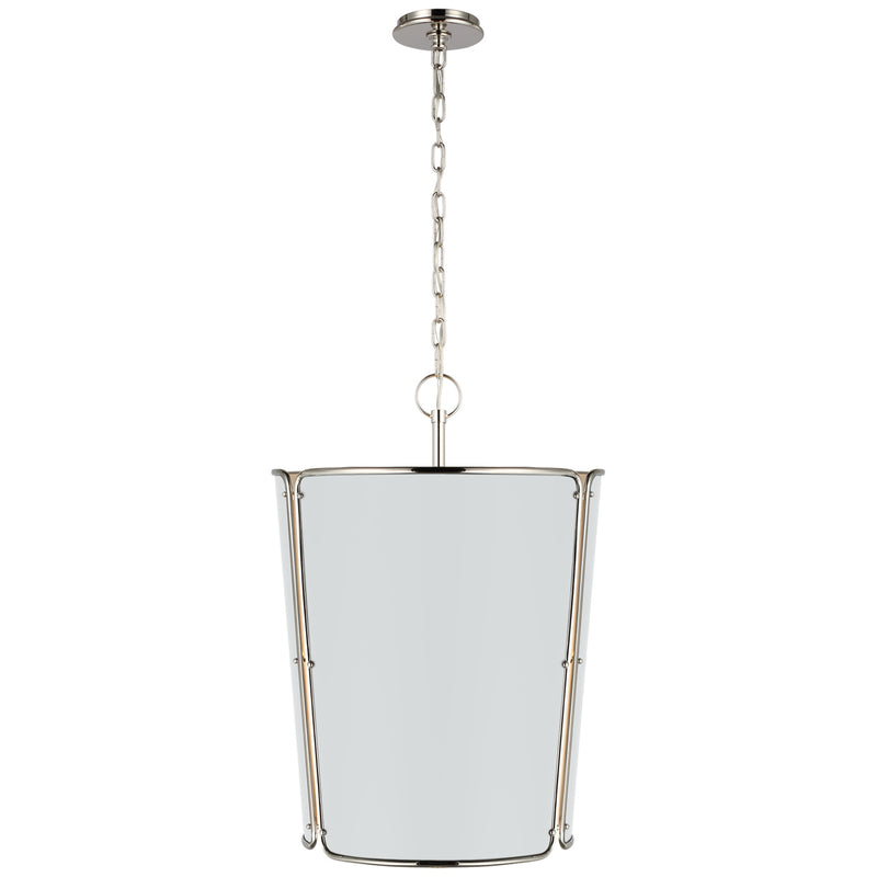Visual Comfort Signature S 5646PN-WHT Six Light Pendant, Polished Nickel