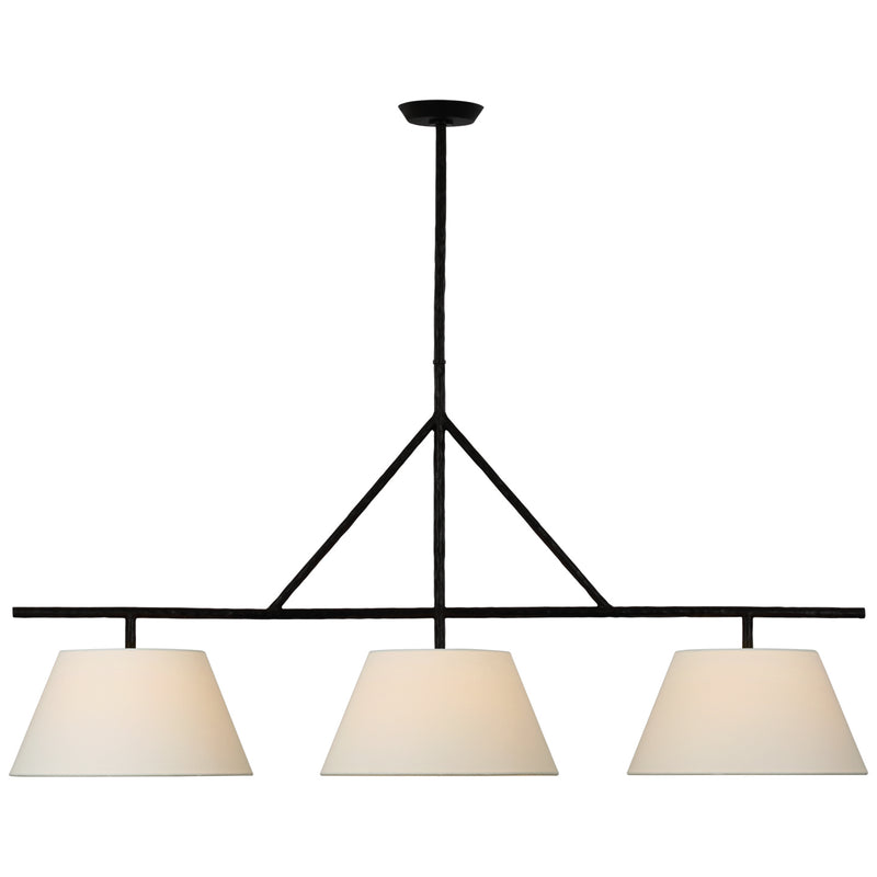 Visual Comfort Signature SK 5700AI-L LED Linear Pendant, Aged Iron