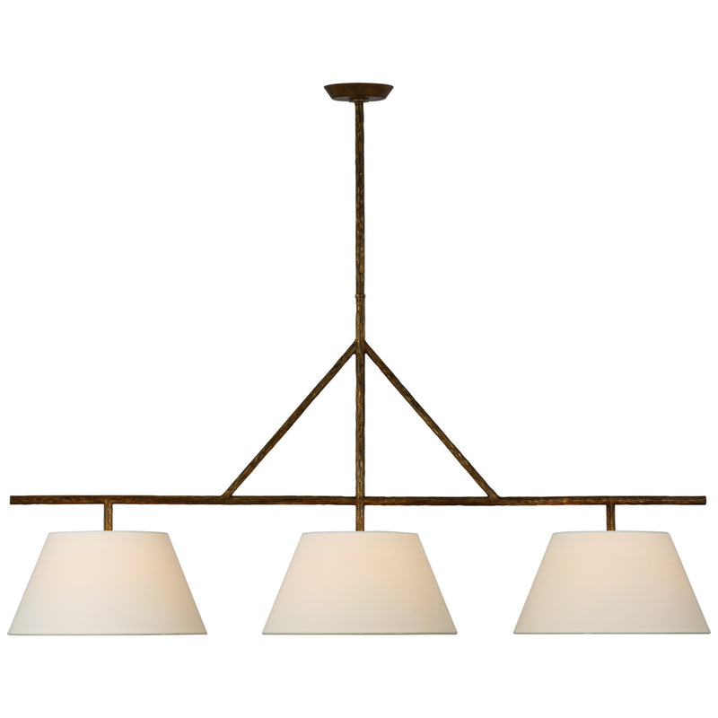 Visual Comfort Signature SK 5700GI-L LED Linear Pendant, Gilded Iron
