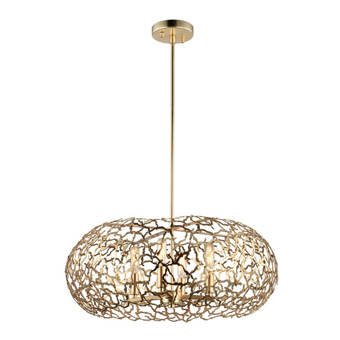 Zeev Lighting CD10030-8-SG Eight Light Chandelier, Matte Gold