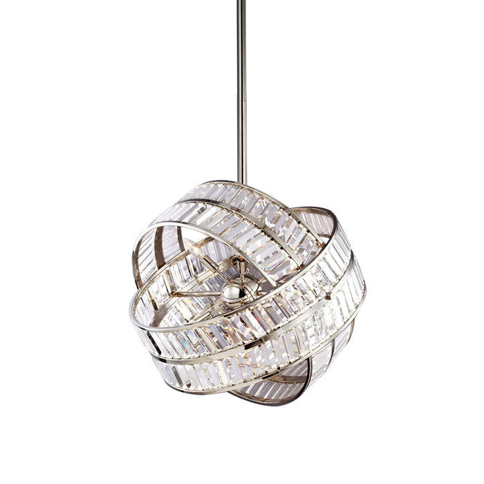 Zeev Lighting CD10072-8-PN Eight Light Chandelier, Polished Nickel