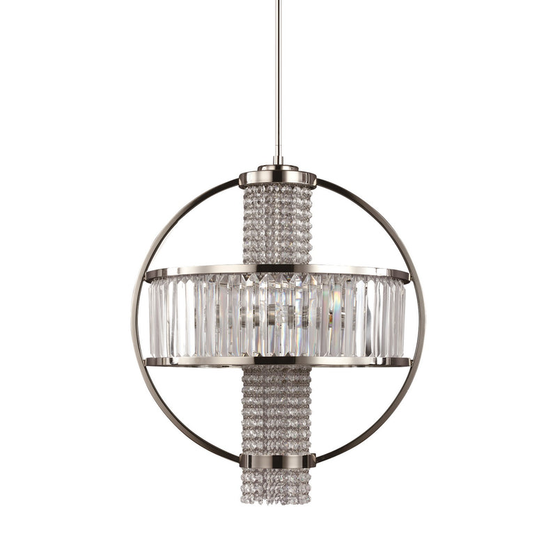 Zeev Lighting CD10073-4-PN Four Light Chandelier, Polished Nickel