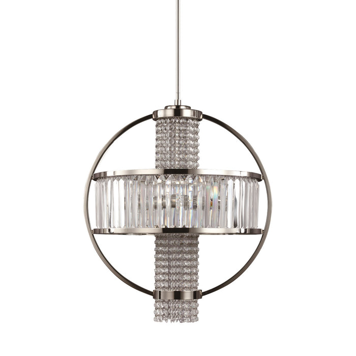 Zeev Lighting CD10073-4-PN Four Light Chandelier, Polished Nickel