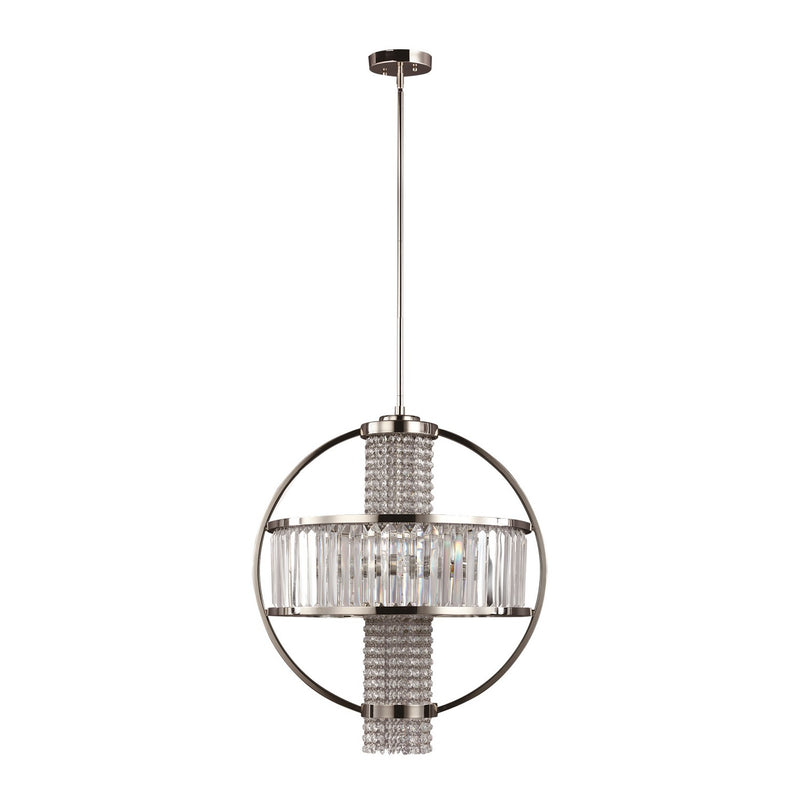 Zeev Lighting CD10073-4-PN Four Light Chandelier, Polished Nickel