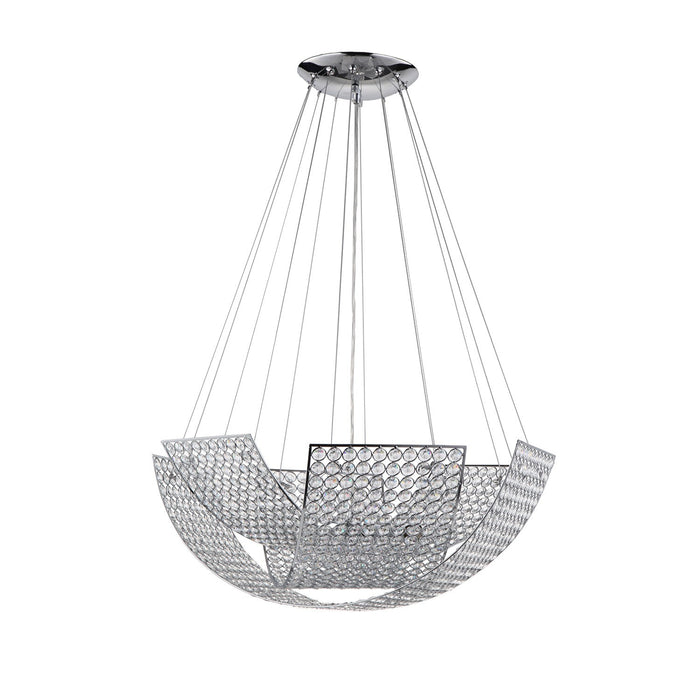 Zeev Lighting CD10085-8-CH Eight Light Chandelier, Chrome