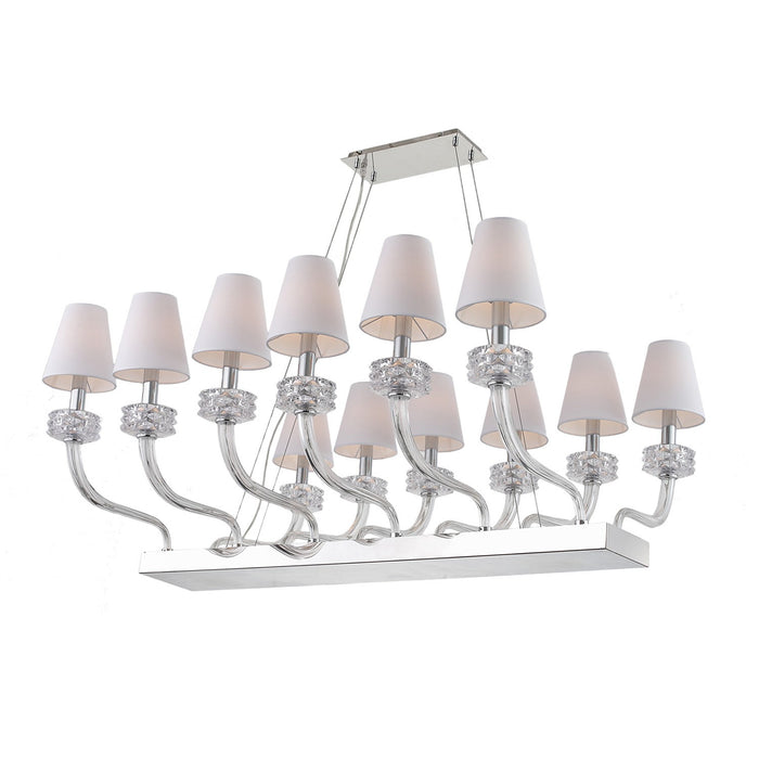 Zeev Lighting CD10095-12-CH 12 Light Chandelier, Chrome