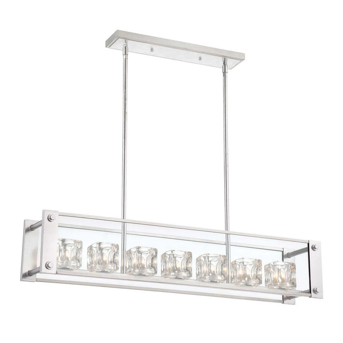 Zeev Lighting CD10151-7-SL Seven Light Chandelier, Silver Leaf