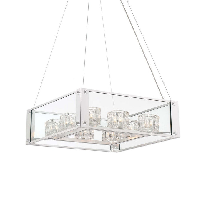 Zeev Lighting CD10152-8-SL Eight Light Chandelier, Silver Leaf