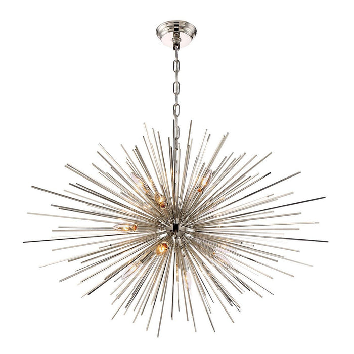 Zeev Lighting CD10157-12-PN 12 Light Chandelier, Polished Nickel