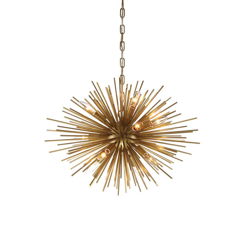 Zeev Lighting CD10158-12-AGB 12 Light Chandelier, Aged Brass