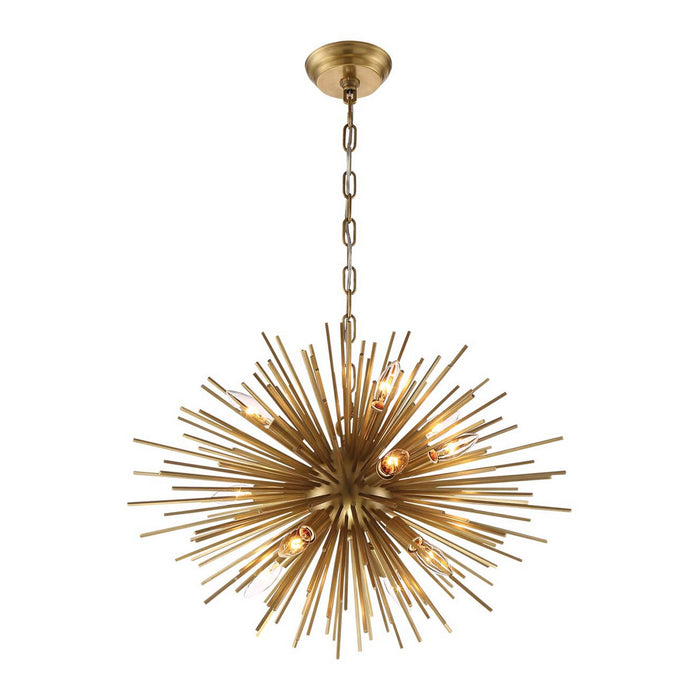 Zeev Lighting CD10158-12-AGB 12 Light Chandelier, Aged Brass