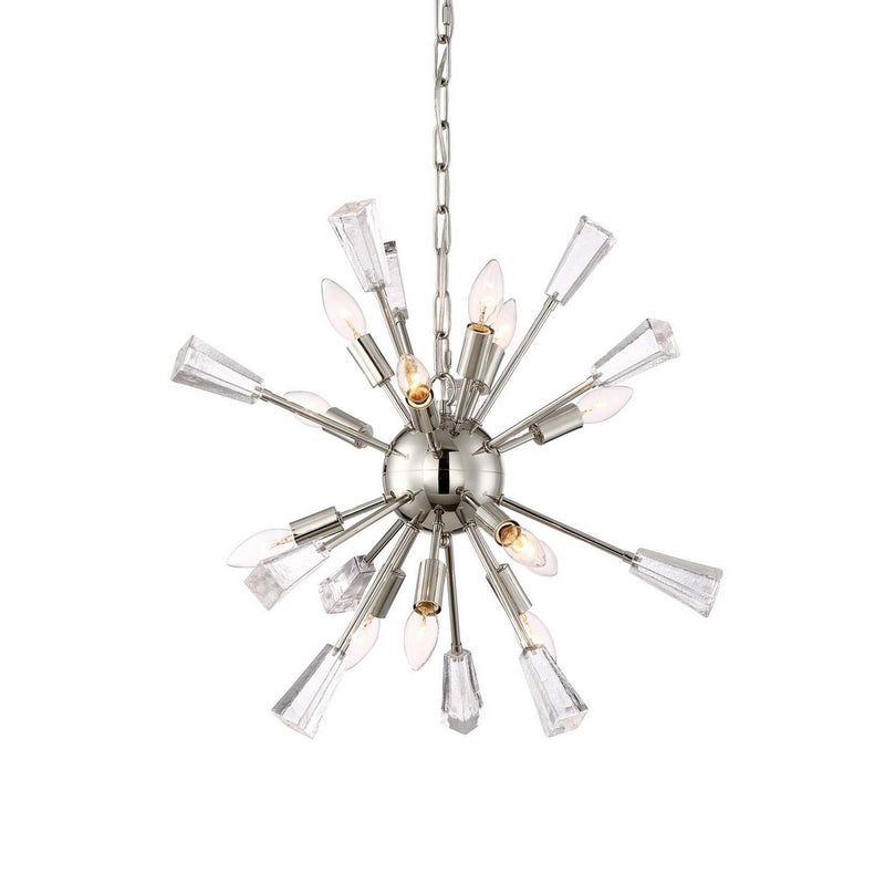 Zeev Lighting CD10168-12-PN 12 Light Chandelier, Polished Nickel
