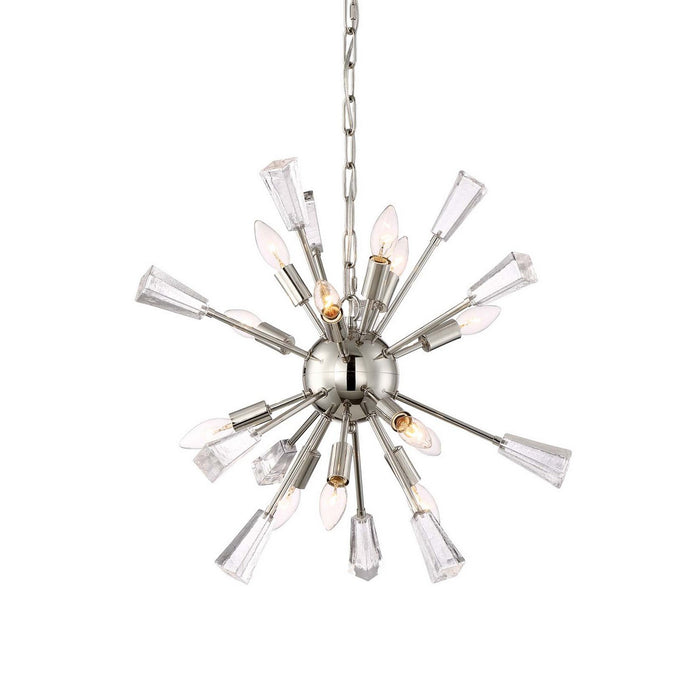 Zeev Lighting CD10168-12-PN 12 Light Chandelier, Polished Nickel