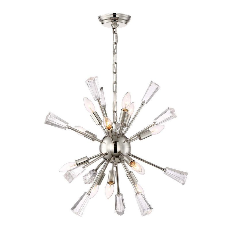 Zeev Lighting CD10168-12-PN 12 Light Chandelier, Polished Nickel