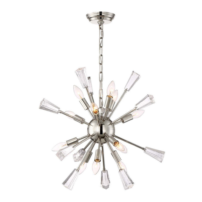 Zeev Lighting CD10168-12-PN 12 Light Chandelier, Polished Nickel