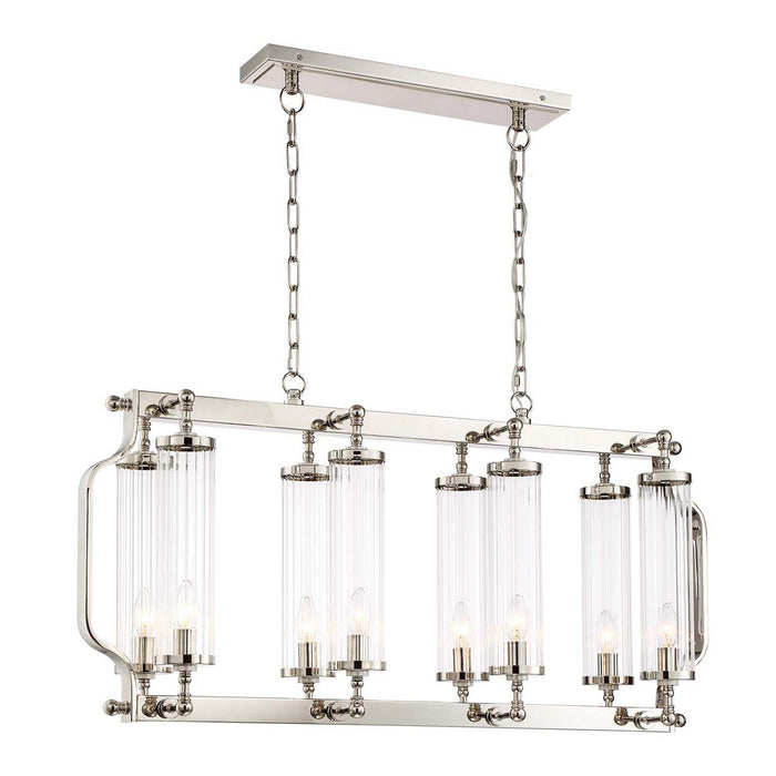 Zeev Lighting CD10171-8-PN Eight Light Chandelier, Polished Nickel