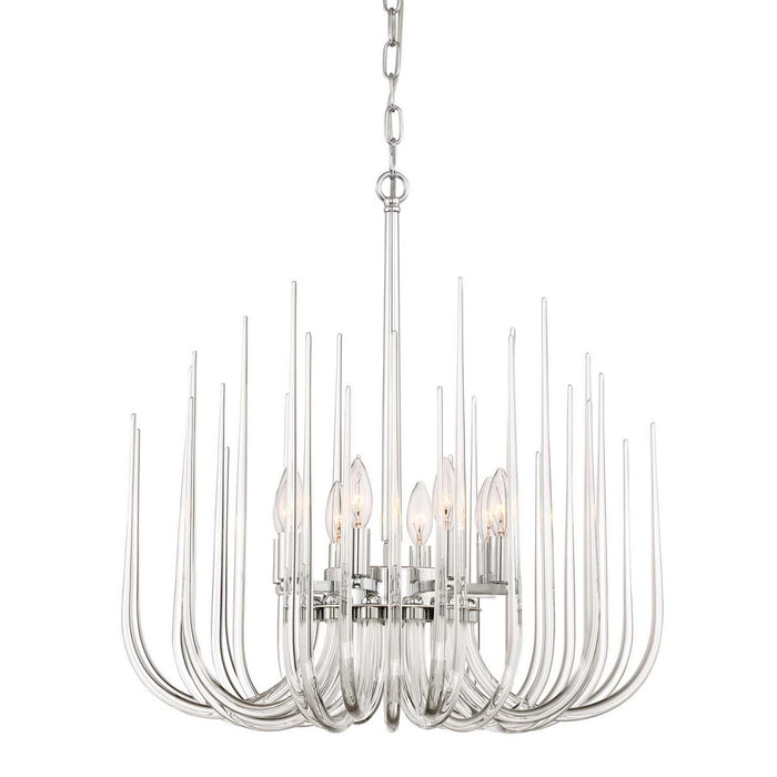 Zeev Lighting CD10176-8-CH Eight Light Chandelier, Chrome