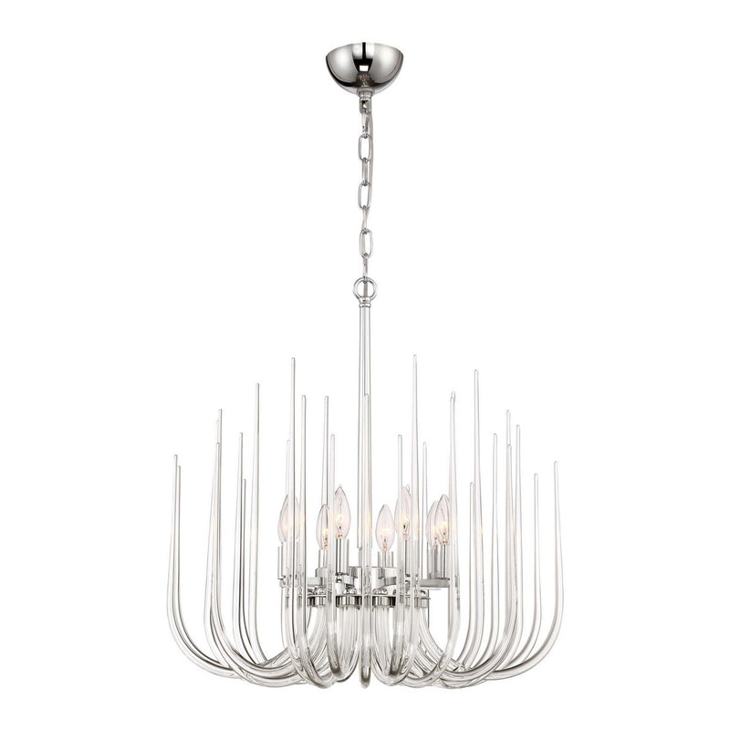 Zeev Lighting CD10176-8-CH Eight Light Chandelier, Chrome