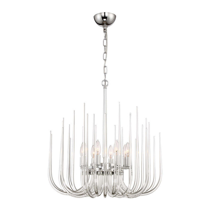 Zeev Lighting CD10176-8-CH Eight Light Chandelier, Chrome