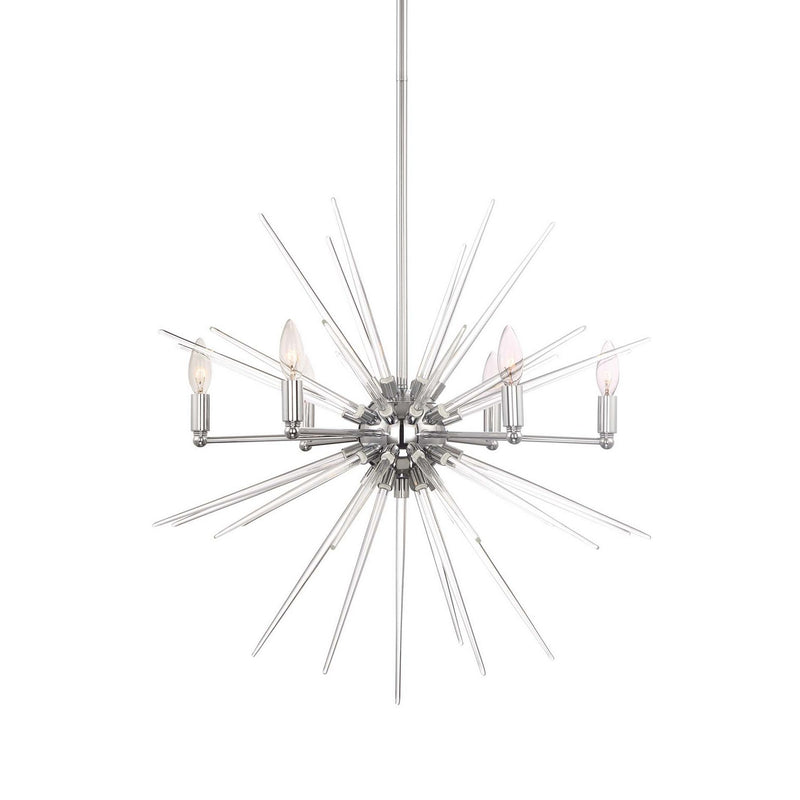 Zeev Lighting CD10179-6-CH Six Light Chandelier, Chrome