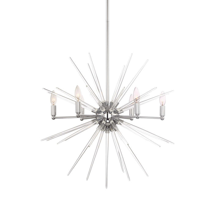 Zeev Lighting CD10179-6-CH Six Light Chandelier, Chrome